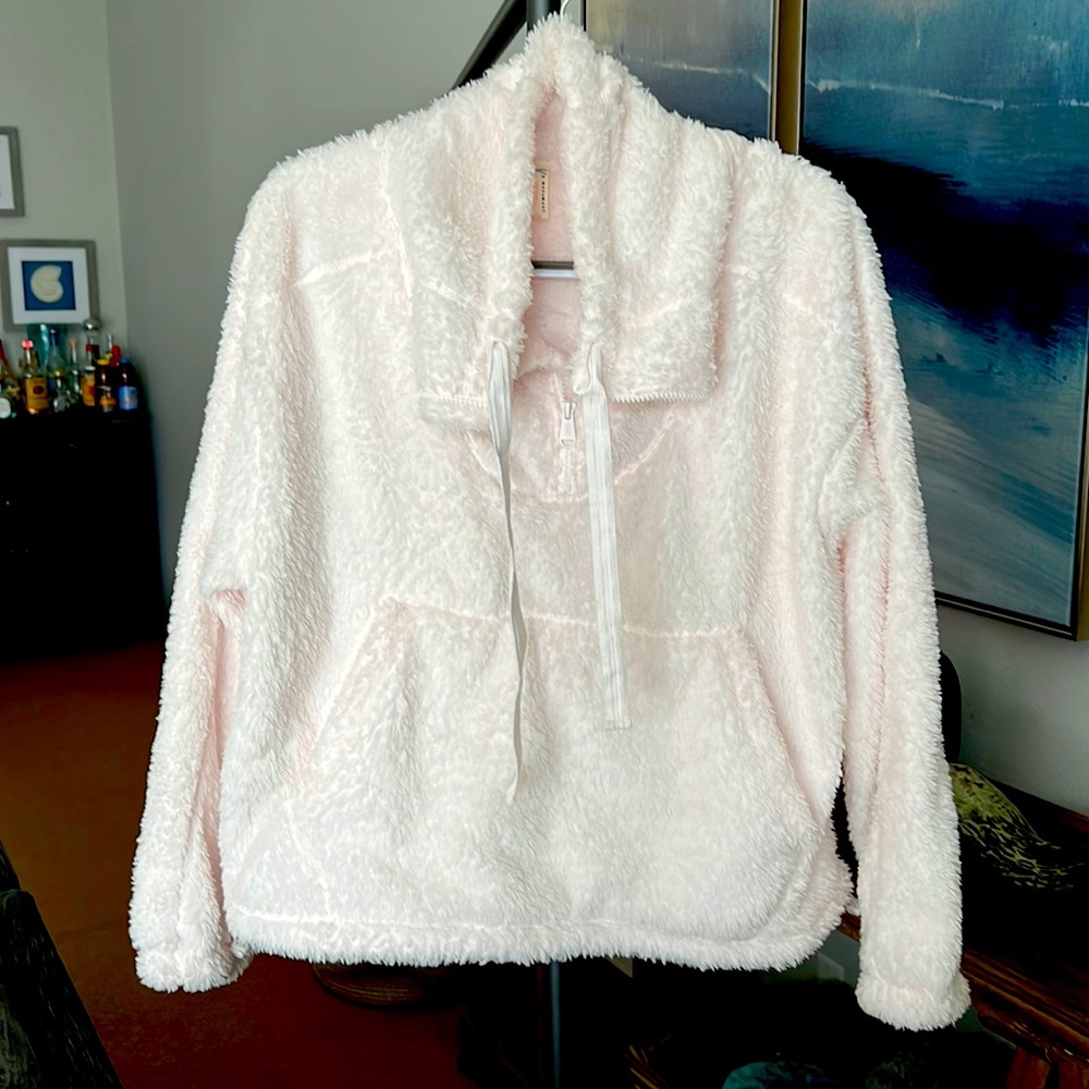 FP Movement Fuzzy Pink Pullover. Sz L